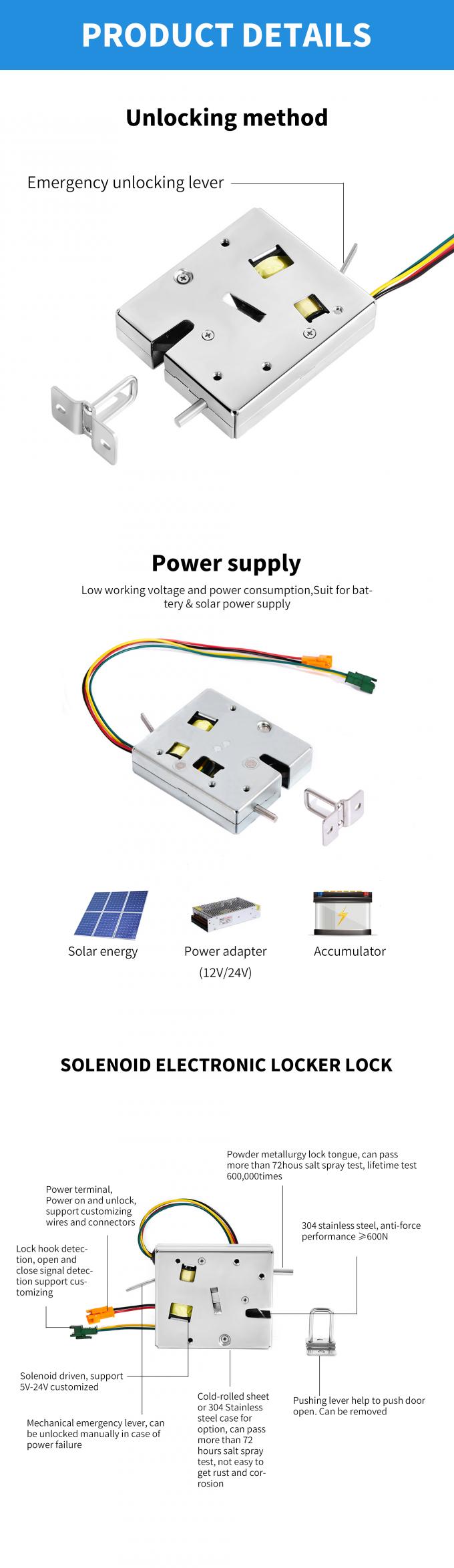 Strong Protection Magnetic Solenoid Lock DC12V For Commercial Smart Locker 0