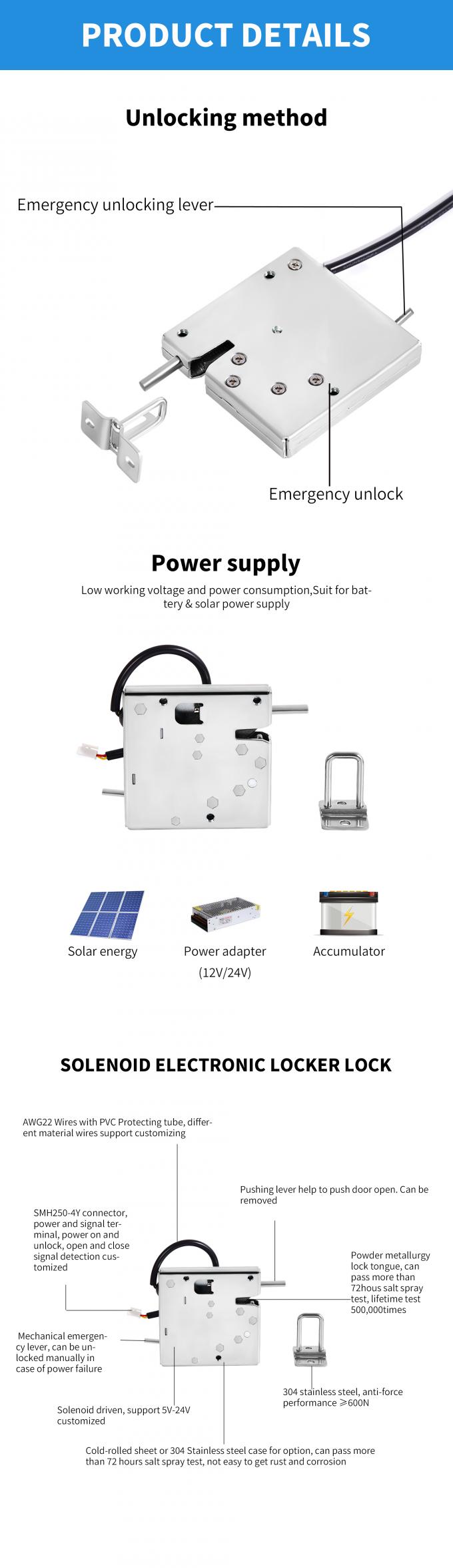Custom Electromagnetic Latch Lock SPCC Self Service Parcel Locker Lock 0