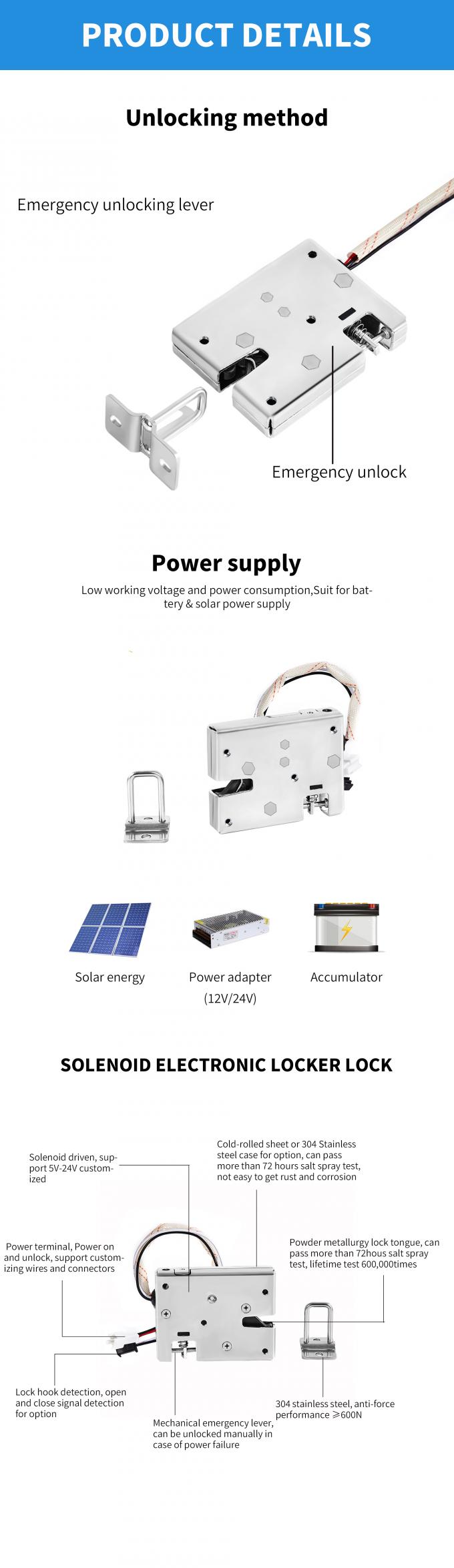 Quality Focus Electrical lock for Smart Cabinet outdoor bike vending machine lock used on parcel delivery locker 0