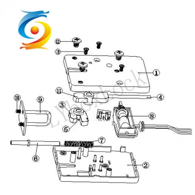 Cabinet Small Solenoid Lock Intelligent Electronic With Long Lifespan 1